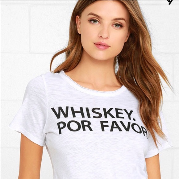 Chaser Tops - Chaser Whiskey Por Favor Graphic Tee Size Medium